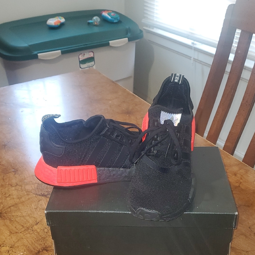Adidas Black and Orange Boost Sneakers